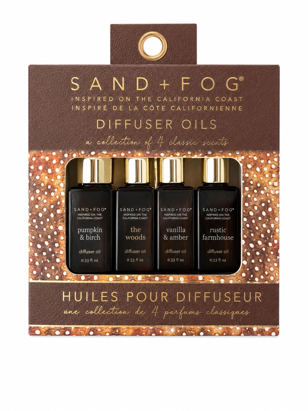 SAND+FOG Brown Diffuser Oils Set - 4 Classic Scents